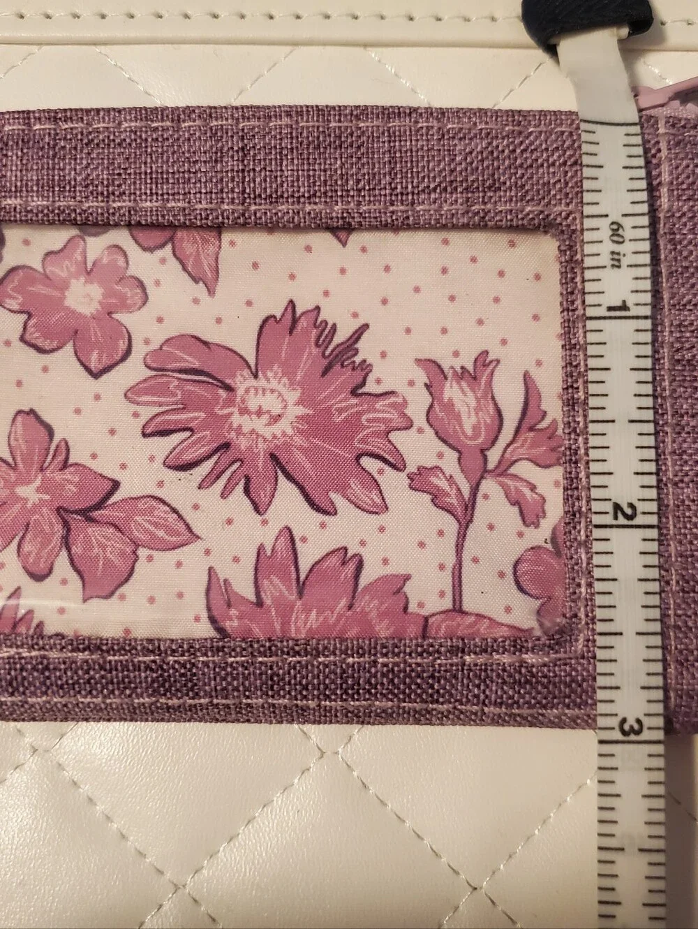 Vera Bradley Heather Purple Zip ID Case with Matching Lanyard